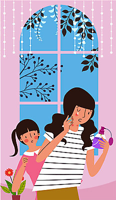 나무 여자 꽃 일러스트 창문 나뭇잎 성인 두명 친구 고통 질병 향수 눈물 괴로움 향 알레르기 두드러기 피부트러블 성인여자만 국내일러스트 AI파일 식물 감정 잎 의학 관계 사람 화장품 피부질환 여자만 성인만 파일형식 벡터