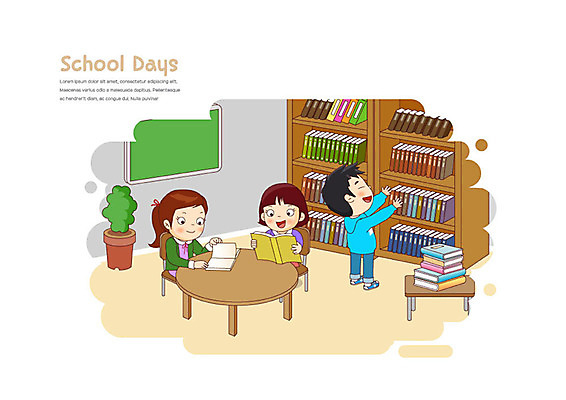학생 여학생 여자 교육 남자 초등학생 어린이 남학생 일러스트 학교 초등교육 소녀 소년 책 세명 친구 독서 스쿨라이프 도서관 서점 에듀 에듀케이션 어린이만 스쿨팩 국내일러스트 AI파일 라이프스타일 관계 사람 상점 파일형식 벡터