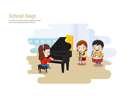 학생 여학생 여자 교육 남자 초등학생 어린이 악기 음악 남학생 연주 일러스트 학교 초등교육 소녀 소년 세명 친구 스쿨라이프 건반 피아노 건반악기 북 음악교육 멜로디언 에듀 에듀케이션 어린이만 스쿨팩 국내일러스트 AI파일 라이프스타일 관계 문화예술 타악기 사람 파일형식 벡터