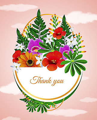 PSD 꽃 여러송이 잎 꽃백그라운드 일러스트 프레임 사람없음 컬러풀 감사카드 감사 꽃바구니 꽃프레임 프레임일러스트 국내일러스트 카드프레임 식물 감정 컬러 다수 백그라운드 카드_감사 바구니 파일형식