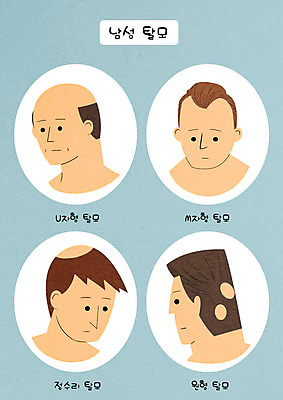 PSD 남자 일러스트 종류 여러명 성인 머리 다양 고민 대머리 부분탈모증 원형탈모 증상 탈모 탈모클리닉 성인남자만 국내일러스트 헤어스타일 감정 다수 사람 신체부위 클리닉 남자만 성인만 파일형식