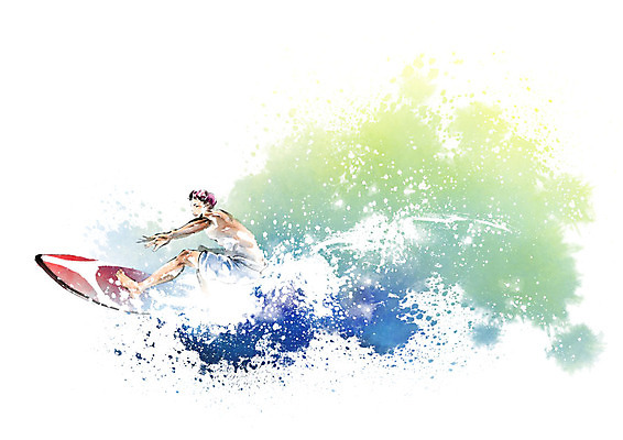 PSD 남자 수영복 파도 바다 일러스트 캘리그라피 레저 붓터치 한명 성인 여름 파란색 여름휴가 바캉스 서핑보드 서핑 시원함 번짐 성인남자한명만 국내일러스트 1 옷 계절 컬러 휴가 사람 수상스포츠 보드_스포츠 남자한명만 성인남자만 파일형식 효과 여름_계절