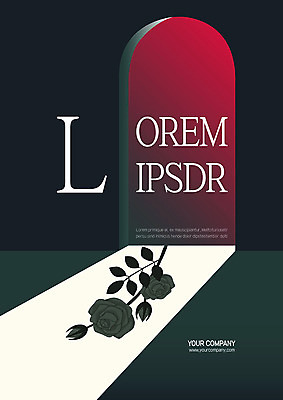 템플릿 표지 비즈니스 사람없음 빛 장미 검은색 어둠 프레젠테이션 문서템플릿 서식 레이아웃 문서 제안서 이미지템플릿 AI파일 꽃 컬러 파일형식 벡터