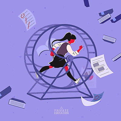 학생 여학생 여자 교육 일러스트 청소년 스트레스 피곤 한명 사람 10대 책 달리기 십대라이프스타일 시험지 학원 노예교육 무기력 부정적 사교육 쳇바퀴 얼굴없음 십대여자한명만 번아웃증후군 증후군 국내일러스트 AI파일 1 라이프스타일 감정 컨셉 모션 질병 사회이슈 여자한명만 십대여자만 파일형식 벡터