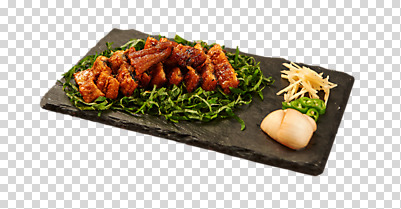 편집이미지 접시 음식 고추 양파 사람없음 구이 장어 슬라이스 깻잎 생강 장어구이 PNG 편집소스 식기 채소 어류 생선요리 파일형식