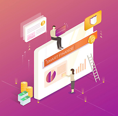 여자 남자 분홍색 일러스트 사다리 그래프 사람 앉기 성인 두명 초록색 금융 달러 주황색 가리킴 스마트 입체 모던 검색 보안 심플 전자 전략 아이소메트릭 성인만 국내일러스트 AI파일 컬러 컨셉 돈 모션 안전 손짓 경제 도구 파일형식 벡터