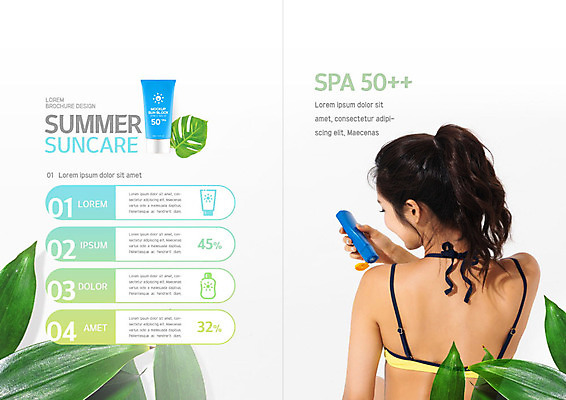 PSD 템플릿 표지디자인 북디자인 출판디자인 여자 내지 리플렛 잎 북커버 한명 팜플렛 초록색 여름 30대 여름휴가 바캉스 비키니 뷰티 한국인 선크림 바르기 야자수잎 성인여자한명만 이미지템플릿 식물 1 계절 수영복 컬러 모션 휴가 사람 동양인 장년 화장품 여자한명만 성인여자만 파일형식 여름_계절