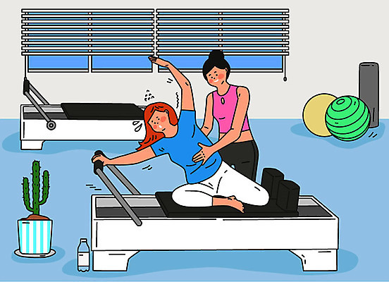 여자 몸매관리 다이어트 일러스트 요가 건강 사람 성인 두명 여름 파란색 운동 건강관리 강사 스트레칭 짐볼 준비 트레이너 땀 개인지도 강습 필라테스 성인여자만 국내일러스트 AI파일 직업 웰빙 계절 컬러 관리 헬스 연습 여자만 성인만 파일형식 벡터