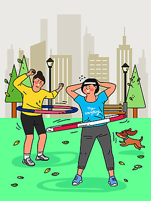 나무 한마리 공원 여자 몸매관리 다이어트 벤치 일러스트 건강 사람 성인 두명 초록색 여름 친구 운동 건강관리 도시 강아지 즐거움 준비 훌라후프 성인여자만 국내일러스트 AI파일 식물 1 계절 공공시설 감정 컬러 의자 관계 관리 반려동물 개 여자만 성인만 파일형식 벡터