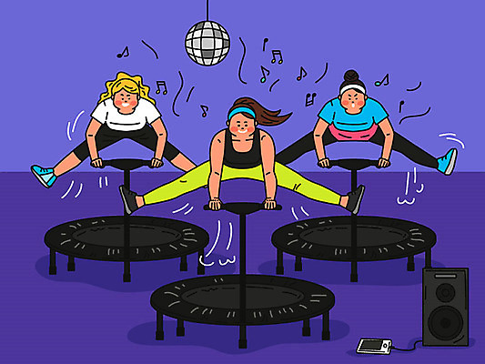 여자 음악 몸매관리 다이어트 일러스트 건강 사람 성인 세명 여름 건강관리 점프 보라색 스피커 헬스장 춤 즐거움 준비 땀 성인여자만 국내일러스트 AI파일 계절 감정 컬러 음향기기 모션 문화예술 관리 헬스 여자만 성인만 파일형식 벡터