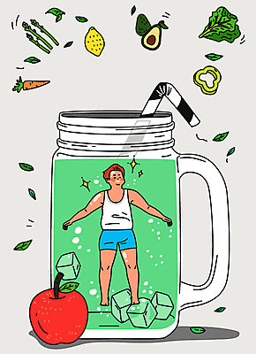 남자 몸매관리 다이어트 채소 과일 일러스트 건강 한명 사람 성인 초록색 여름 건강관리 주스 사과 야채주스 준비 식단 건강식 스무디 성인남자한명만 디톡스 국내일러스트 AI파일 1 계절 음료 음식 컬러 관리 남자한명만 성인남자만 파일형식 벡터