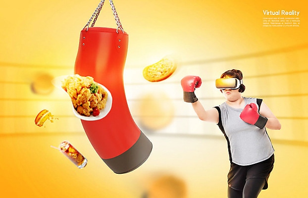 PSD 편집이미지 여자 음식 다이어트 피자 한명 20대 노란색 치킨 권투 한국인 글러브 체험 비만 콜라 마카롱 가상현실 4차산업 VR기기 이미지편집 1 산업 스포츠용품 컬러 장갑 컨셉 디저트 패스트푸드 서양음식 건강 사람 동양인 청년 기계 격투기 몸매 탄산음료 닭고기요리 파일형식