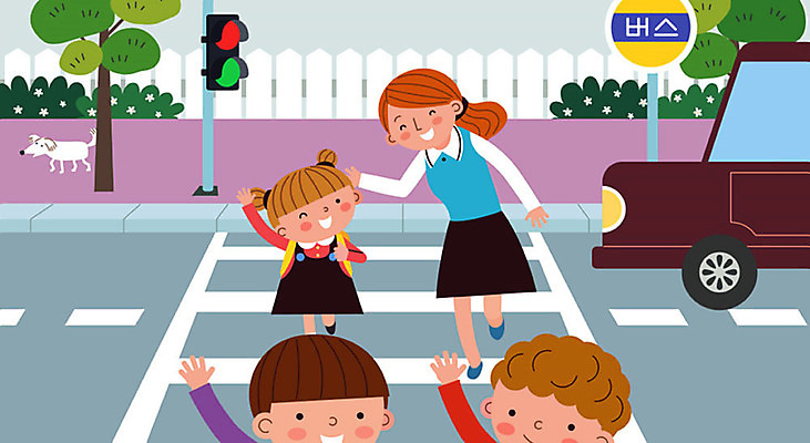 동물 학생 여자 남자 어린이 일러스트 자동차 거리 사람 소녀 소년 여러명 성인 손들기 기쁨 표지판 횡단보도 강아지 신호등 즐거움 질서 건너기 스쿨존 칭찬 스쿨팩 국내일러스트 AI파일 감정 육상교통 다수 모션 알림판 반려동물 예절 보행로 개 파일형식 벡터