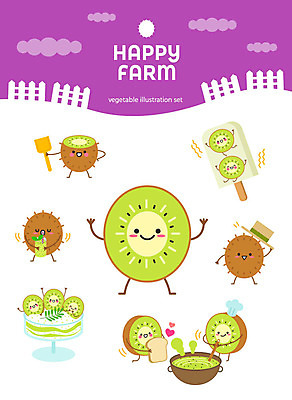 캐릭터 스티커 일러스트 아이스크림 키위 사람없음 세트 귀여움 숟가락 요리사 여러개 냄비 식빵 유기농 과일캐릭터 요거트 이모티콘 키위주스 키위캐릭터 아기자기 일러캐릭터 AI파일 직업 웰빙 빵 다수 컨셉 과일 디저트 유제품 수저 솥 과일주스 파일형식 벡터