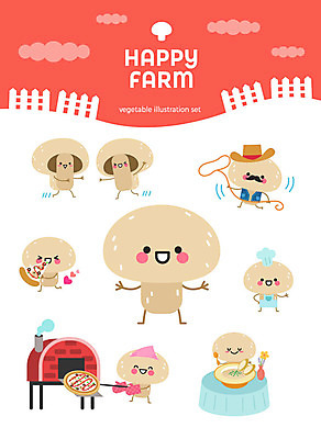 캐릭터 스티커 일러스트 피자 사람없음 세트 귀여움 요리사 여러개 카우보이 수프 유기농 양송이 이모티콘 채소캐릭터 버섯캐릭터 화덕 화덕피자 슈퍼푸드 아기자기 일러캐릭터 AI파일 직업 웰빙 다수 컨셉 채소 패스트푸드 서양음식 버섯 화로 건강식품 파일형식 벡터