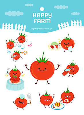 캐릭터 스티커 토마토 일러스트 노래 방울토마토 스파게티 사람없음 세트 귀여움 여러개 샐러드 케첩 마이크 유기농 이모티콘 채소캐릭터 토마토캐릭터 아기자기 일러캐릭터 AI파일 웰빙 음악 음식 음향기기 다수 컨셉 채소 파스타 소스_음식 파일형식 벡터