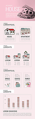 커플 여자 남자 분홍색 일러스트 가정 가족 부동산 그래프 아파트 주택 인포그래픽 빌라 내집마련 국내일러스트 AI파일 컬러 관계 사람 건물 재산 파일형식 벡터