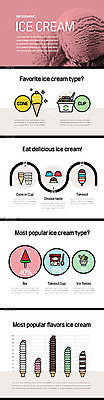 일러스트 그래프 사람없음 여름 컬러풀 인포그래픽 원형 달콤 시원함 콘아이스크림 구슬아이스크림 막대아이스크림 국내일러스트 AI파일 도형 계절 컬러 아이스크림 맛 파일형식 벡터