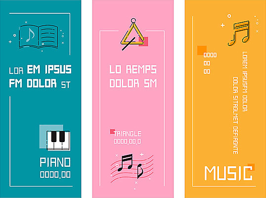 템플릿 배너 배너템플릿 세로배너 악기 음악 음표 취미 사람없음 책 컬러풀 현수막 건반 피아노 건반악기 트라이앵글 배너세트 AI파일 기호 컬러 문화예술 타악기 세로 세트 파일형식 벡터