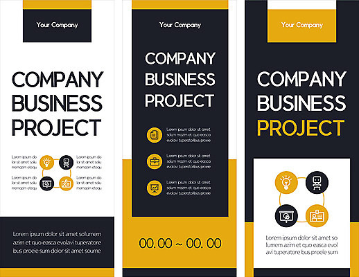 템플릿 배너 배너템플릿 세로배너 비즈니스 사람없음 사각형 검은색 주황색 현수막 원형 배너세트 AI파일 도형 컬러 세로 세트 파일형식 벡터
