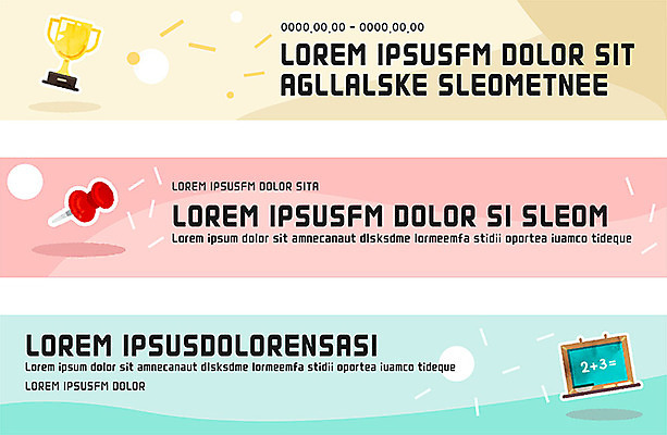 템플릿 배너 배너템플릿 교육 가로배너 세로배너 사람없음 컬러풀 칠판 현수막 트로피 핀셋 배너세트 AI파일 컬러 가로 세로 세트 도구 상_우승 파일형식 벡터