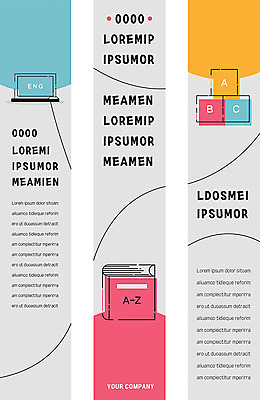 템플릿 배너 영어 배너템플릿 교육 세로배너 선 곡선 영어교육 사람없음 책 컬러풀 현수막 배너세트 AI파일 문자 컬러 세로 세트 파일형식 벡터