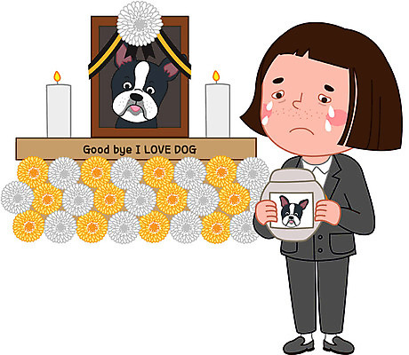 동물 여자 반려견 일러스트 한명 사람 성인 일상 반려동물 슬픔 죽음 강아지 울음 장례 반려 영정사진 장례식 성인여자한명만 국내일러스트 AI파일 1 감정 표정 라이프 개 여자한명만 성인여자만 파일형식 벡터