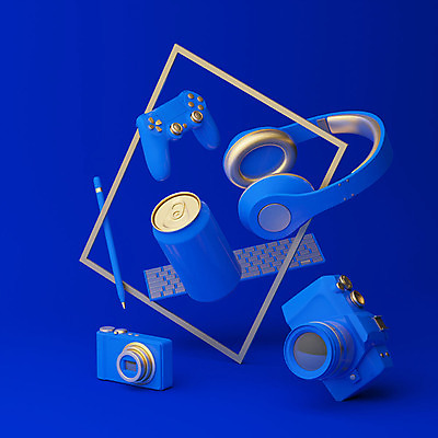 PSD 편집이미지 그래픽백그라운드 취미 사람없음 그래픽 파란색 펜 3D 카메라 사각형 헤드폰 헤드셋 금색 키보드 캔 디지털카메라 게임기 디지털합성 오브젝트 조이스틱 입체도형 클래식블루 편집3D 도형 컬러 음향기기 백그라운드 전자제품 필기구 입체 파일형식 트랜드컬러