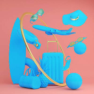 PSD 편집이미지 모자 구두 분홍색 여행 신발 그래픽백그라운드 비행기 바캉스용품 사람없음 그래픽 파란색 여름휴가 바캉스 선글라스 3D 카메라 여행가방 금색 서핑보드 서핑 비치볼 디지털합성 파인애플 오브젝트 튜브 입체도형 편집3D 도형 잡화 안경 컬러 백그라운드 가방 과일 공 항공교통 휴가 대중교통 전자제품 수상스포츠 보드_스포츠 입체 열대과일 파일형식 여름_계절