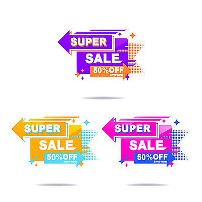 배너 화살표 스티커 일러스트 프레임 사람없음 쇼핑 세트 컬러풀 라벨 세일 사각형 모던 50% 미니멀 국내일러스트 AI파일 도형 컬러 퍼센트 파일형식 벡터