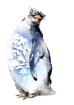 PSD 동물 한마리 야생동물 일러스트 캘리그라피 붓터치 사람없음 컬러풀 자연보호 환경 그린캠페인 얼음 보호 남극 북극 에코 펭귄 번짐 빙산 동물보호 멸종 위기 국내일러스트 멸종위기종 자연요소 1 캠페인 컬러 컨셉 자연 조류 극지방 사회이슈 파일형식 효과