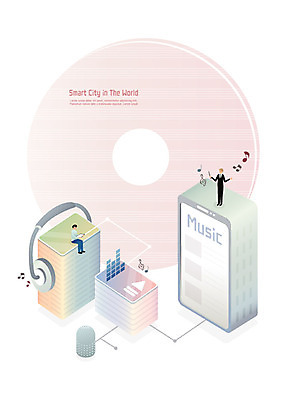 남자 음악 인터넷 일러스트 정보통신 정보기술 스마트라이프 사람 성인 두명 스마트폰 컬러풀 음악감상 네트워크 스마트 하이테크 미래도시 아이소메트릭 성인남자만 ICT 국내일러스트 AI파일 라이프스타일 컬러 컨셉 통신 미래 문화예술 기술 핸드폰 스마트기기 감상 정보 도시 남자만 성인만 파일형식 벡터 4차산업