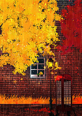 PSD 화분 백그라운드 단풍 가로등 일러스트 창문 벽돌 사람없음 가을 비 고독 공중전화 계절백그라운드 가을배경 국내일러스트 자연요소 계절 공공시설 감정 잎 날씨 전화기 파일형식 가을_계절