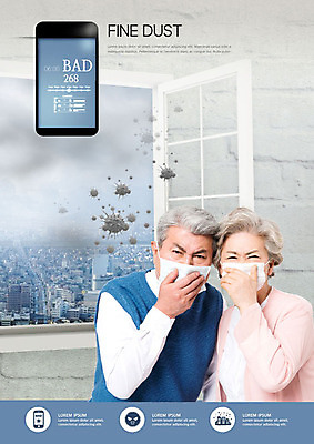 PSD 편집이미지 여자 할아버지 노년 남자 할머니 마스크 서기 상반신 두명 파란색 스마트폰 환경 노부부 한국인 도시 찡그림 60대 사회이슈 70대 노인만 미세먼지 필환경 이미지편집 부부 컬러 컨셉 모션 표정 사람 동양인 성인 핸드폰 스마트기기 친환경 먼지 성인만 파일형식