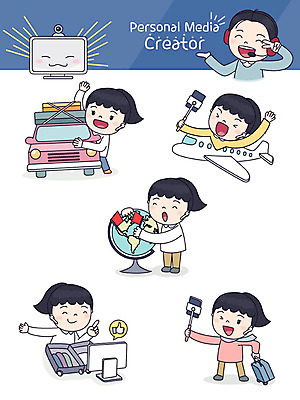 여자 여행 스티커 일러스트 자동차 비행기 사람 여러명 성인 스마트폰 컴퓨터 세트 지구본 카메라 캐리어 즐거움 방송 이모티콘 셀카봉 인터넷방송 크리에이터 1인미디어 국내일러스트 AI파일 직업 감정 육상교통 다수 항공교통 대중교통 전자제품 핸드폰 스마트기기 여행가방 파일형식 벡터