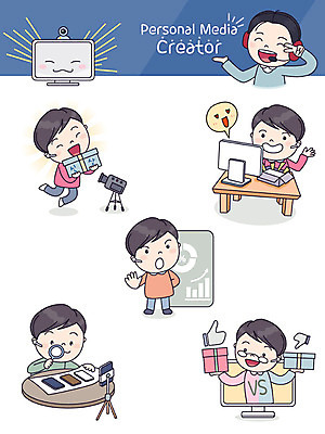 남자 스티커 일러스트 사람 여러명 성인 스마트폰 컴퓨터 세트 카메라 비교 분석 즐거움 방송 이모티콘 신상품 얼리어답터 인터넷방송 크리에이터 1인미디어 국내일러스트 AI파일 직업 감정 다수 컨셉 전자제품 핸드폰 스마트기기 상품 파일형식 벡터