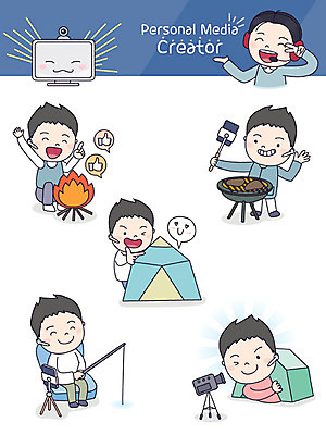 남자 스티커 일러스트 낚시 텐트 캠핑도구 사람 여러명 성인 스마트폰 컴퓨터 세트 카메라 캠핑 그릴 모닥불 즐거움 방송 이모티콘 인터넷방송 크리에이터 1인미디어 국내일러스트 AI파일 직업 감정 다수 주방용품 불 레저 전자제품 핸드폰 스마트기기 도구 파일형식 벡터