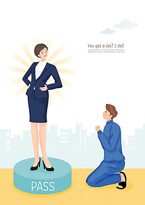 여자 남자 일러스트 성공 사람 정장 20대 성인 두명 운동복 구직 비즈니스우먼 실패 실업자 합격 신입사원 취업준비생 질투 구인구직 불합격 인턴 채용 채용박람회 비법 존경 국내일러스트 AI파일 옷 감정 컨셉 비즈니스 청년 직장인 좌절 구인 박람회 파일형식 벡터