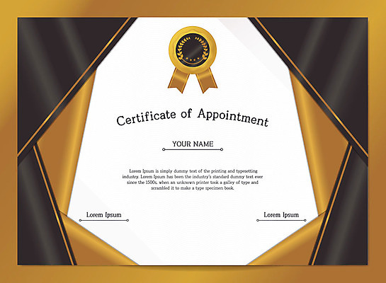 문양 영어 리본 일러스트 프레임 사람없음 갈색 축하 상패 테두리 금박 수여 인장 임명장 상장프레임 국내일러스트 AI파일 문자 컬러 컨셉 상_우승 파일형식 벡터