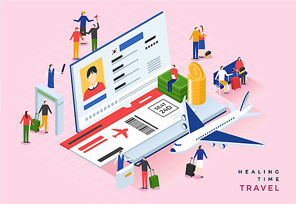 여자 남자 분홍색 여행 돈 일러스트 비행기 사람 여러명 성인 취미 달러 캐리어 공항 항공권 즐거움 보안 힐링 여권 아이소메트릭 검색대 국내일러스트 AI파일 감정 컬러 다수 항공교통 교통시설 대중교통 안전 여행가방 티켓 재산 파일형식 벡터