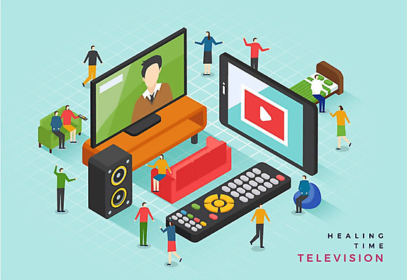 여자 남자 일러스트 사람 여러명 성인 파란색 스마트폰 소파 텔레비전 스피커 뉴스 리모컨 즐거움 힐링 영상 티비시청 동영상 시청 아이소메트릭 거실장 국내일러스트 AI파일 감정 컬러 음향기기 가구 다수 의자 전자제품 핸드폰 스마트기기 관공서 시청_보고들음 파일형식 벡터