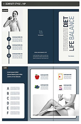 템플릿 표지디자인 여자 표지 ZIP 내지 리플렛 다이어트 3단접지 줄자 건강 팜플렛 20대 성인 운동 한국인 계획 사과 남색 성인여자만 인디자인 INDD 이미지템플릿 컬러 컨셉 과일 자 사람 동양인 청년 여자만 성인만 파일형식