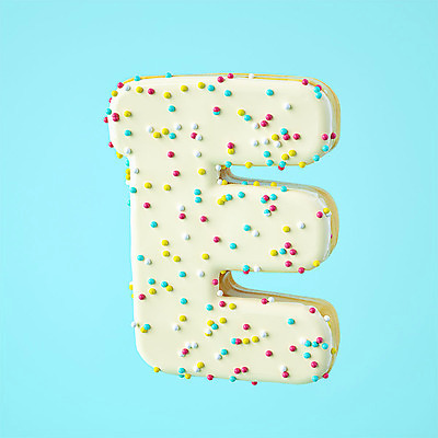 PSD 편집이미지 알파벳 영어 하늘색 백그라운드 텍스트 대문자 디저트 타이포그라피 사람없음 한개 3D소스 3D 도넛 E 디지털합성 오브젝트 편집소스 편집3D 문자 1 음식 파란색 파일형식