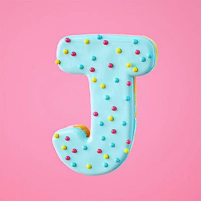 PSD 편집이미지 알파벳 영어 분홍색 백그라운드 텍스트 대문자 디저트 타이포그라피 사람없음 한개 3D소스 3D 도넛 디지털합성 오브젝트 J 편집소스 편집3D 문자 1 음식 컬러 파일형식