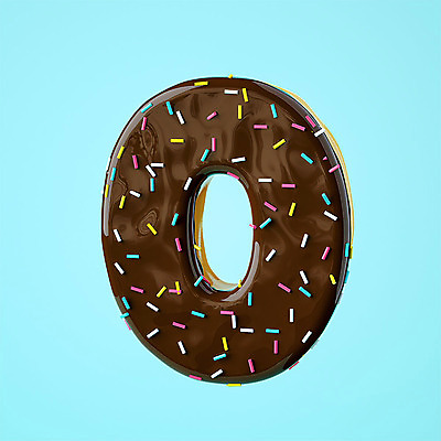 PSD 편집이미지 알파벳 영어 하늘색 백그라운드 텍스트 대문자 디저트 타이포그라피 사람없음 한개 3D소스 3D 도넛 디지털합성 오브젝트 O 편집소스 편집3D 문자 1 음식 파란색 파일형식