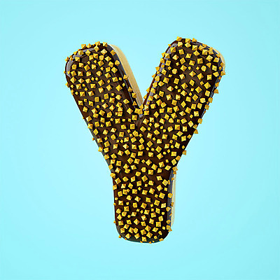 PSD 편집이미지 알파벳 영어 하늘색 백그라운드 텍스트 대문자 디저트 타이포그라피 사람없음 한개 3D소스 3D 도넛 디지털합성 오브젝트 Y 편집소스 편집3D 문자 1 음식 파란색 파일형식