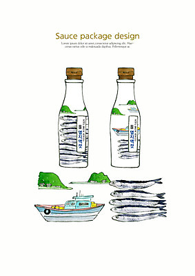 PSD 일러스트 수채화 사람없음 용기 어선 소스 패키지 멸치 포장용기 액젓 멸치액젓 국내일러스트 그릇 배_교통 식재료 어류 양념 포장재료 파일형식