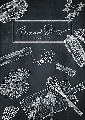 PSD 영어 빵 일러스트 도마 샌드위치 타이포그라피 사람없음 칠판 빵집 초크 제빵 거품기 밀대 초크일러스트 초크아트 드로잉 핫도그 와플 제빵도구 홈메이드 국내일러스트 문자 음식 주방용품 디저트 패스트푸드 미술 제과제빵 상점 그림 만들기 파일형식