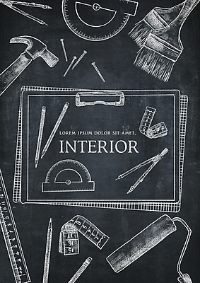 PSD 영어 일러스트 줄자 자 타이포그라피 사람없음 연필 칠판 공구 붓 못 망치 초크 페인트붓 초크일러스트 초크아트 컴파스 드로잉 국내일러스트 문자 문구용품 학용품 미술 필기구 도구 그림 파일형식