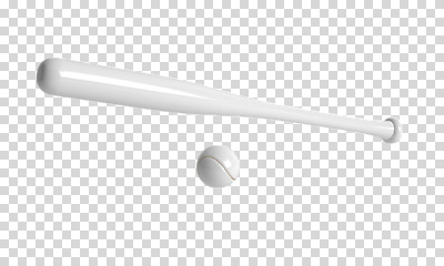편집 편집이미지 사람없음 한개 3D소스 3D 야구방망이 흰색 디지털합성 오브젝트 야구공 PNG 편집소스 1 컬러 공 야구용품 파일형식